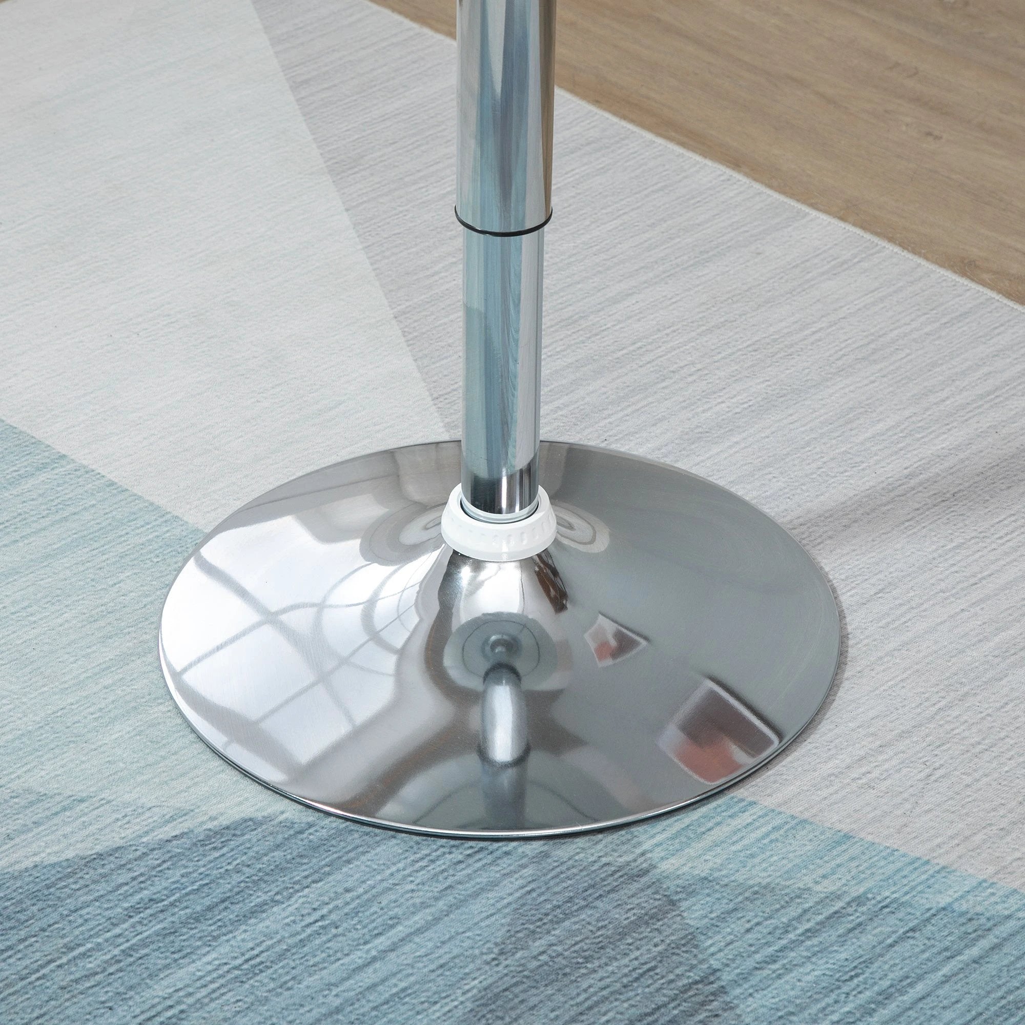 Painted Top Bistro Pub Table Adjustable Swivel Counter Home White by HOMCOM