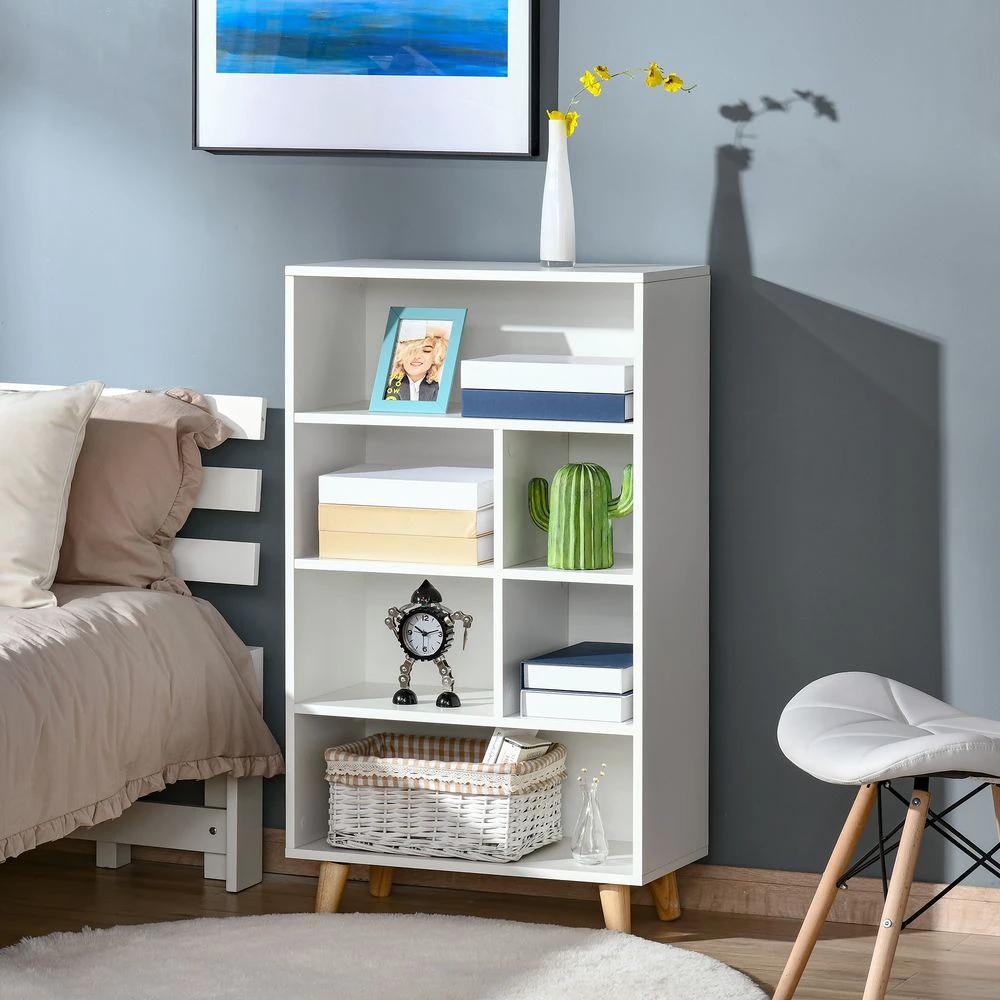 Bookcase Cube Storage Unit White by HOMCOM