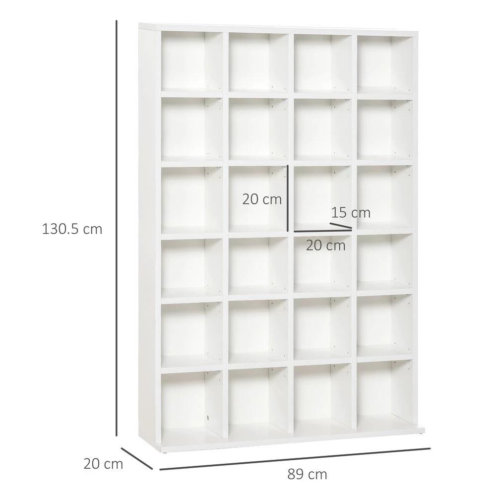 HOMCOM DVD CD Media Storage Cabinet Racks Wooden Shelf Video Bookcase Display - Uncategorized Bookcase