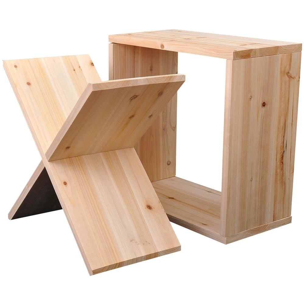 Natural Wine Rack 4 Sections Homcom by HOMCOM