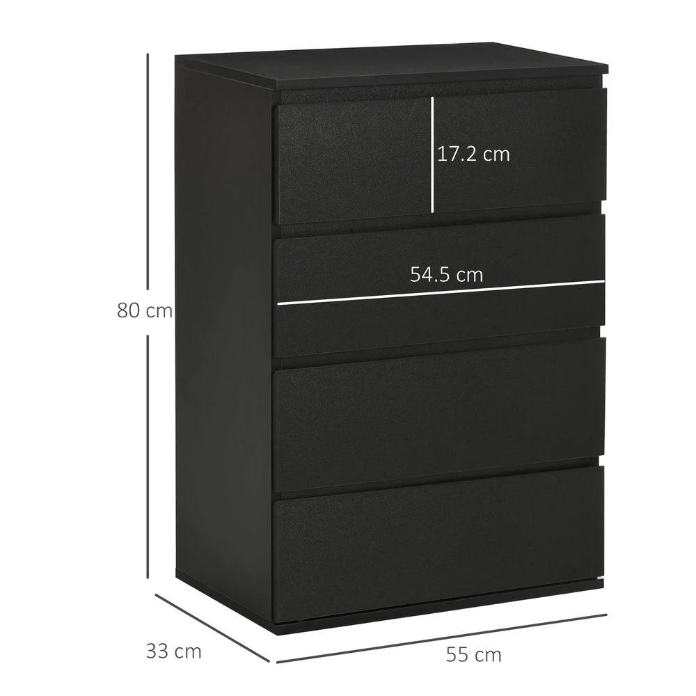 Bedroom Chest of Drawers, 4 Drawers Dresser, Drawer Unit by HOMCOM