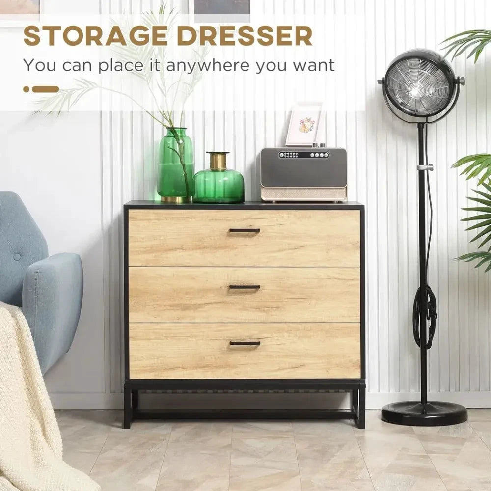 Chest of Drawers 3-Drawer Storage Organiser with Handles Bedroom Living Room by HOMCOM