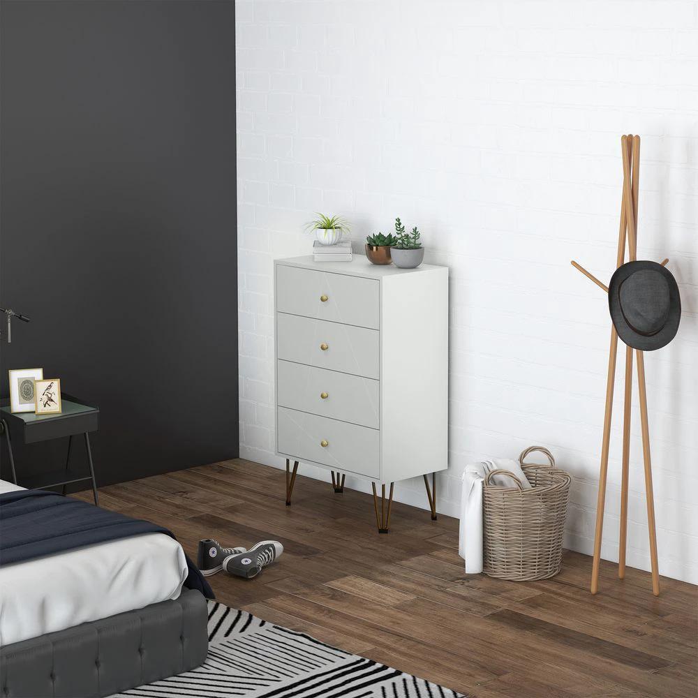 Chest of Drawers, 4 Drawers Dresser Storage Organiser for Bedroom by HOMCOM