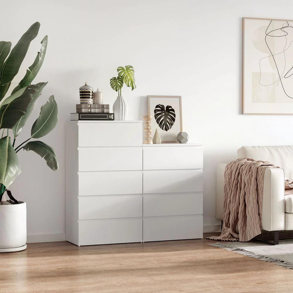 Chest of Drawers, 4 Drawers White by HOMCOM
