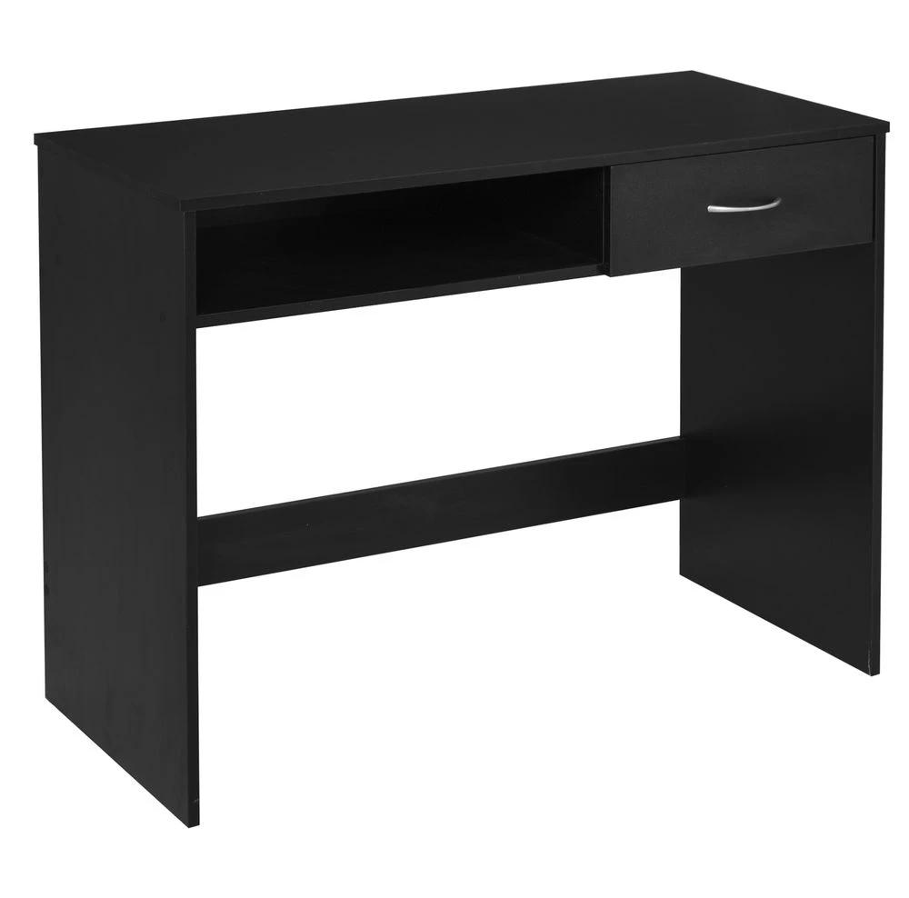 Computer Desk Workstation with Storage Shelf & Drawer, Black by HOMCOM