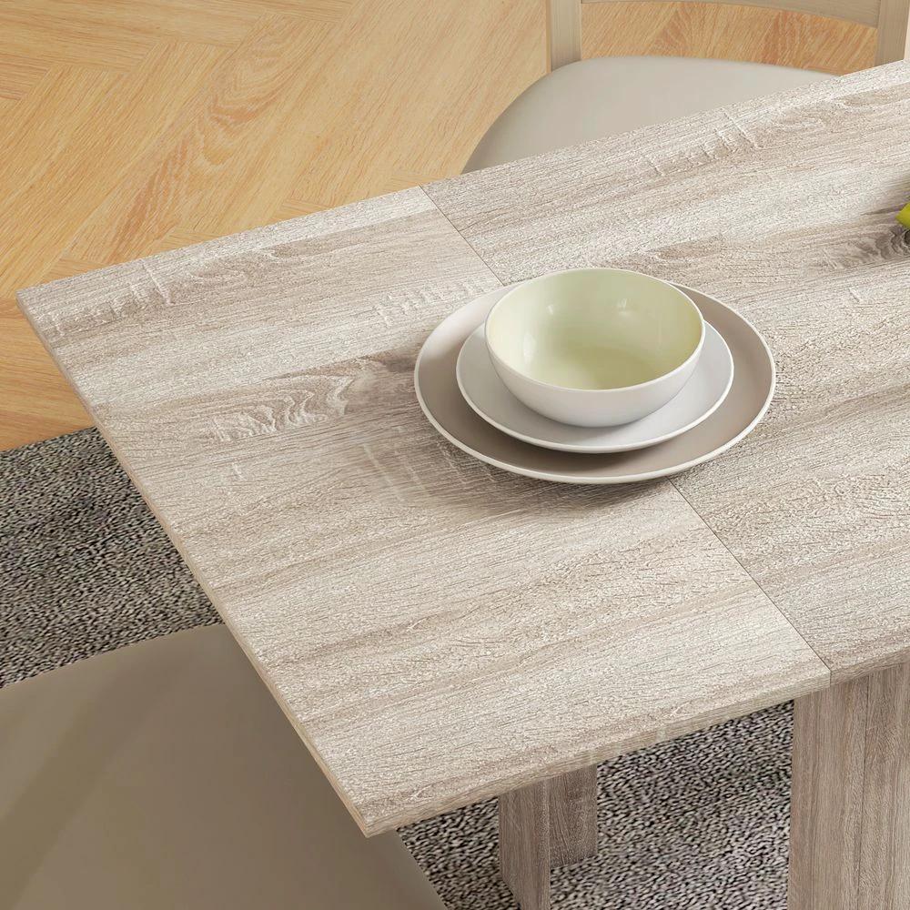 Folding Dining Table Extendable Kitchen Table Drop Leaf Table for 2-4 by HOMCOM