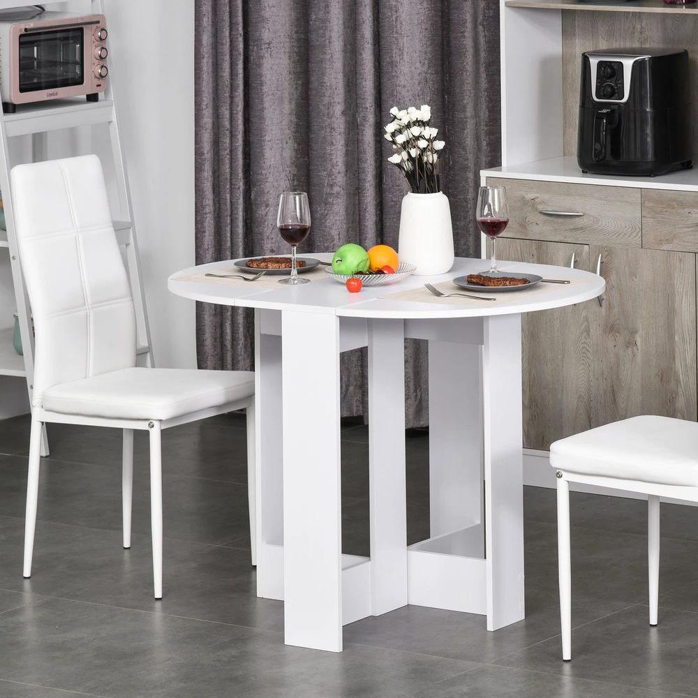 Folding Drop Leaf Dining Table Foldable Bar Table for Small Kitchen by HOMCOM