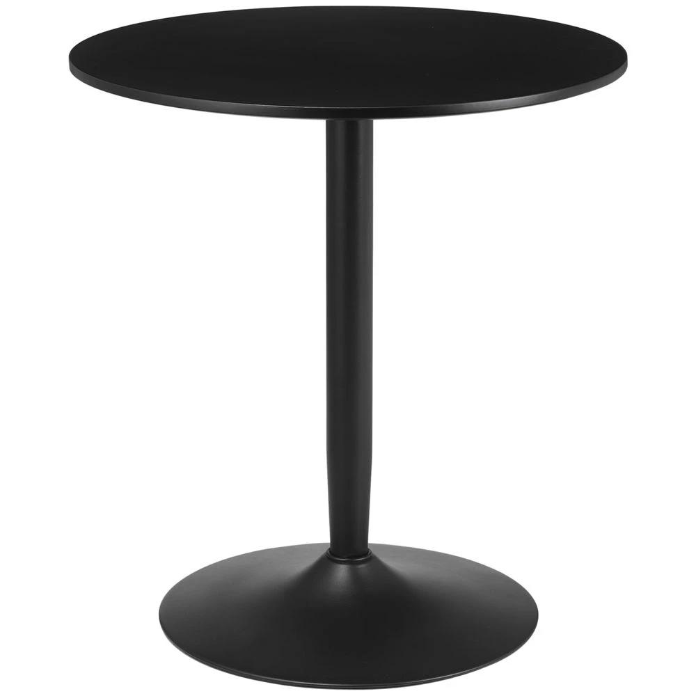 Round Dining Table with Steel Base, Non-slip Pad for Living Room by HOMCOM