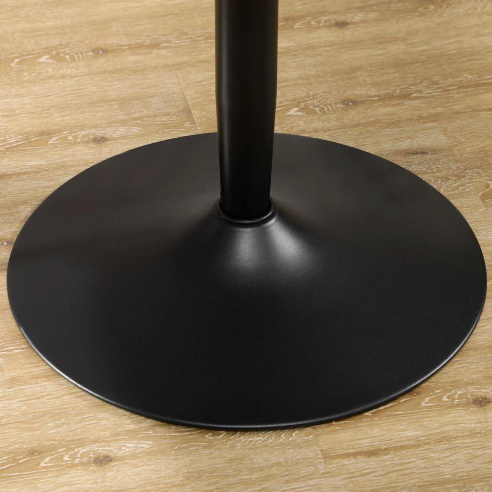 Round Dining Table with Steel Base, Non-slip Pad for Living Room by HOMCOM