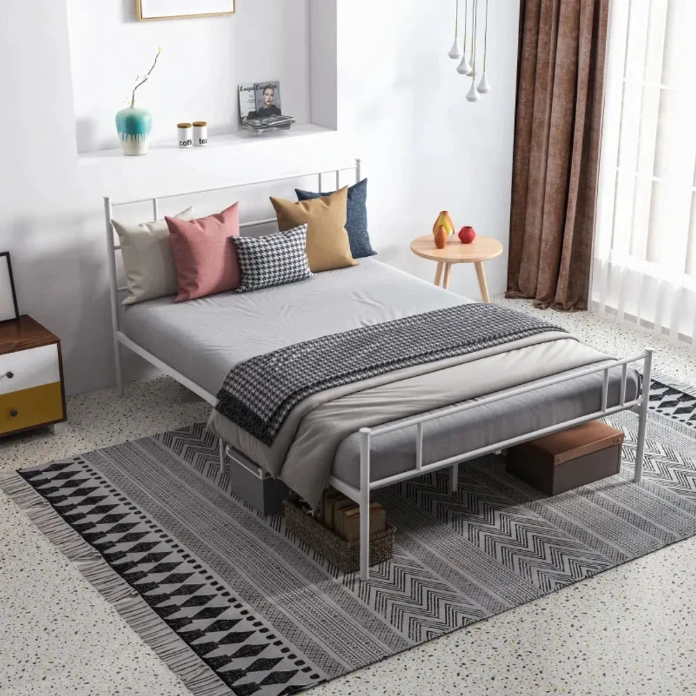 Double Metal Bed Frame w/ Headboard & Footboard, Underbed Storage Space by HOMCOM