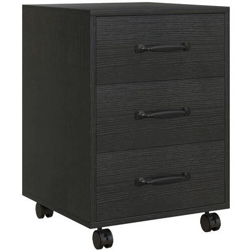 HOMCOM File Cabinet with 3 Drawers, Under Desk Mobile Filing Cabinet by HOMCOM