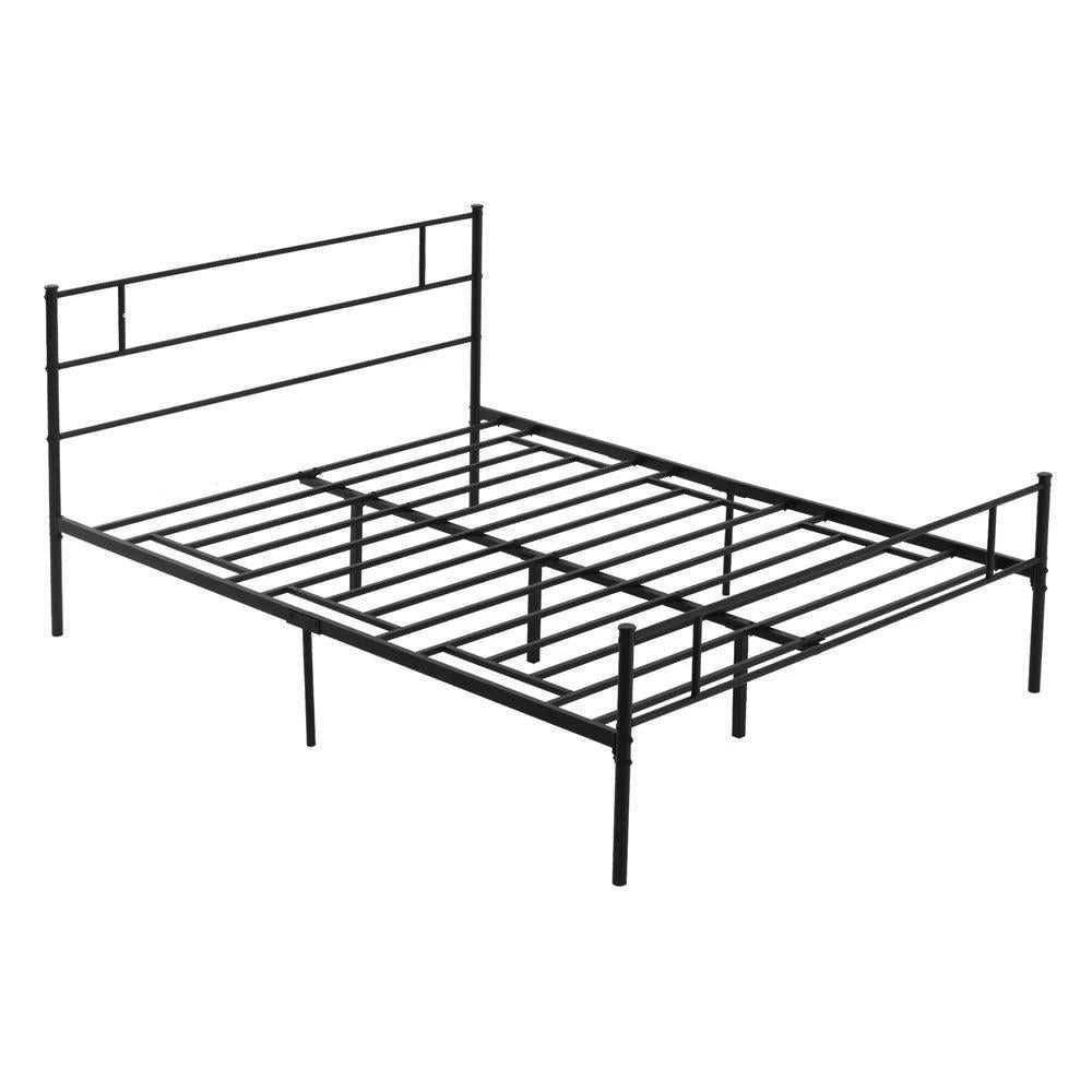 King Metal Bed Frame w/ Headboard and Footboard by HOMCOM