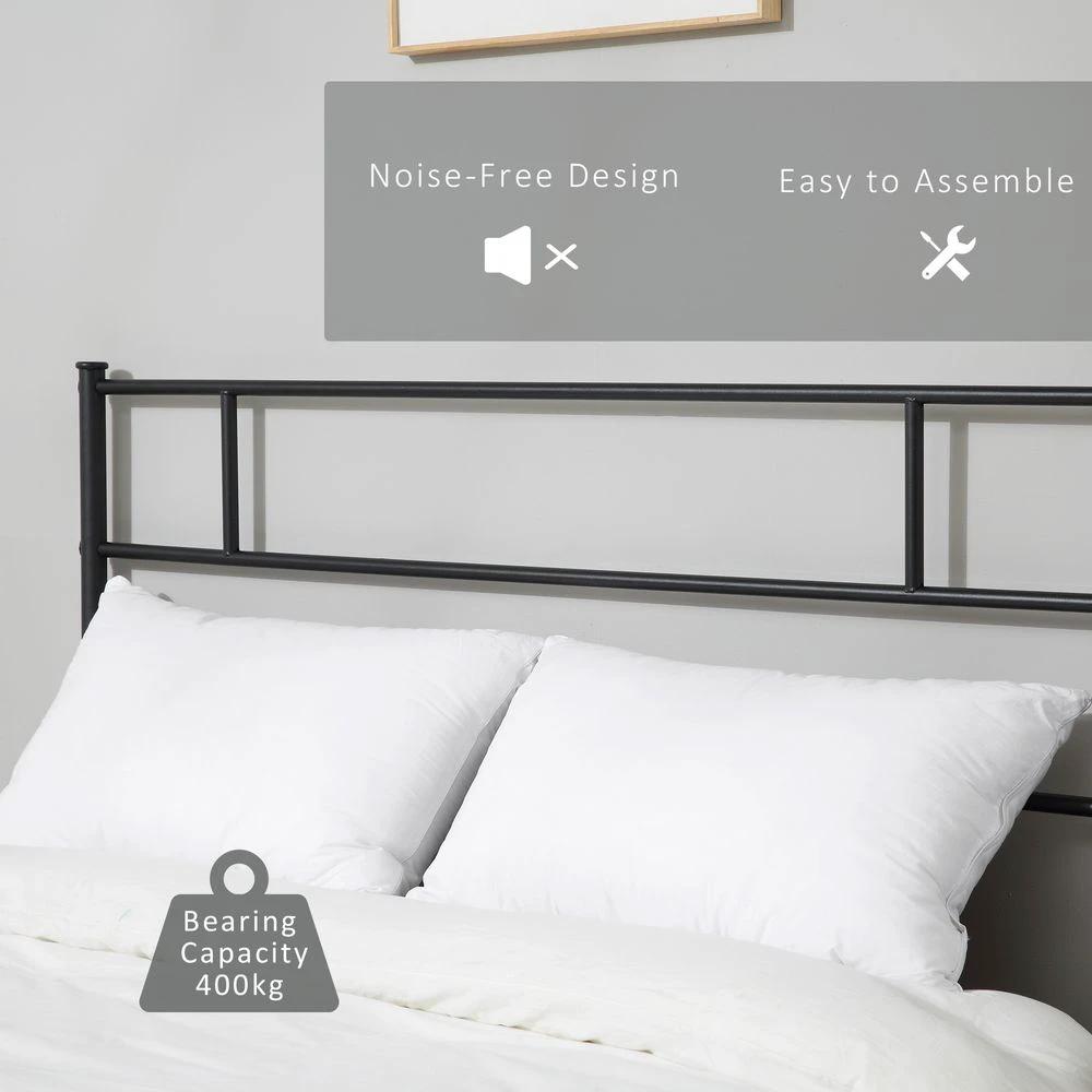 King Metal Bed Frame w/ Headboard and Footboard by HOMCOM