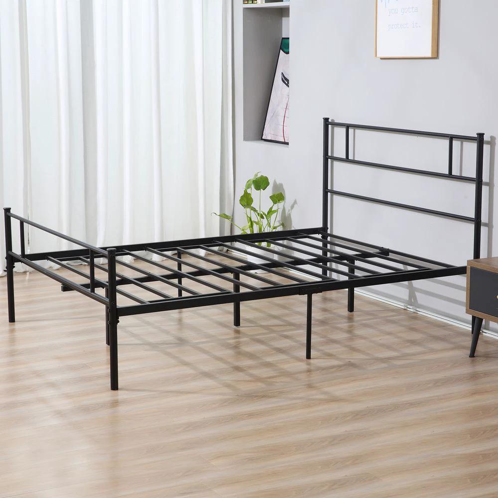 King Metal Bed Frame w/ Headboard and Footboard by HOMCOM