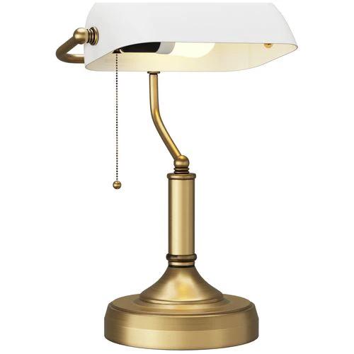HOMCOM Banker's Table Lamp w/ Antique Bronze Tone Base by HOMCOM