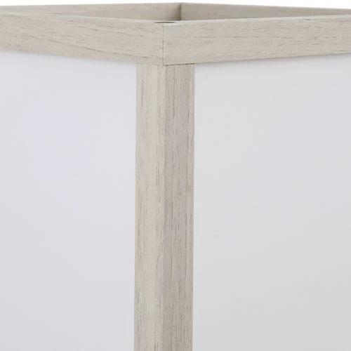 HOMCOM 4-Tier Floor Lamp, Floor Light with Storage Shelf White and Oak 3-Tier - Uncategorized Lamp