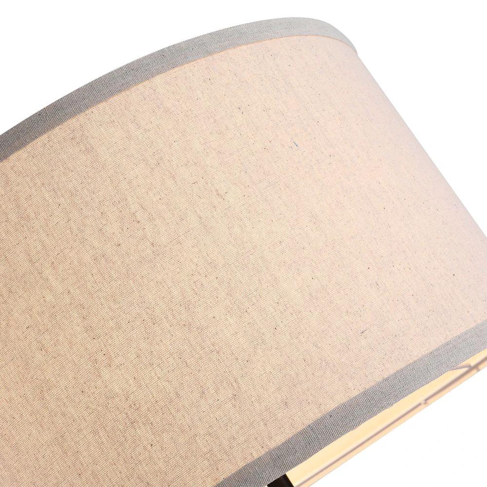 Rubber Wood Tripod Floor Lamp Beige by HOMCOM