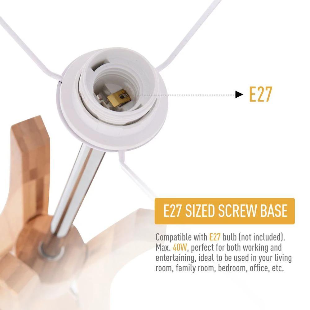 HOMCOM Tripod Floor Lamp Light E27 Base w/ Fabric Shade Storage Shelf, White - Uncategorized Lamp