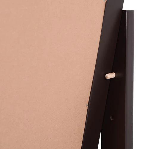 HOMCOM Freestanding Dressing Mirror 148x47cm Adjustable Angle Dark Brown Frame - Mirror