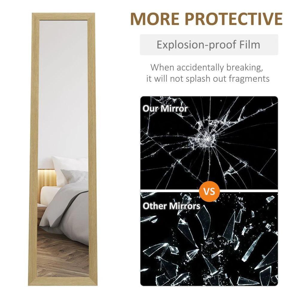HOMCOM HOMCOM Full Length Mirror, Farmhouse Wall Mirror, Hanging & Freestanding - Mirror