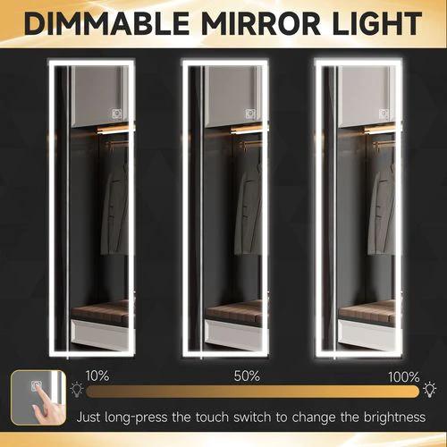 HOMCOM Full Length Wall Mirror with Dimming LED Lights, Smart Touch, 120 x 40cm by HOMCOM