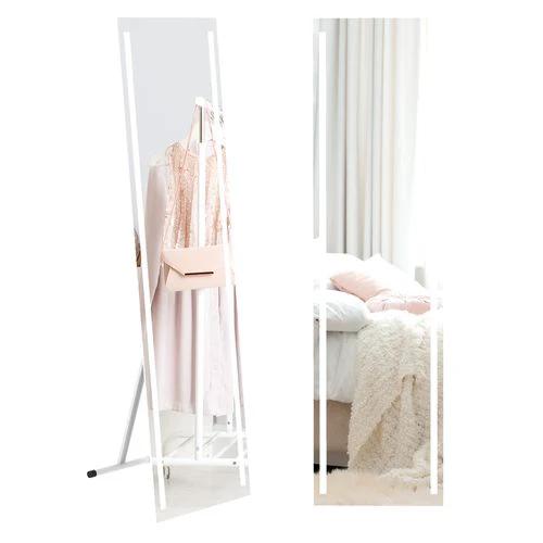 HOMCOM LED Lighted Full Length Mirror Dimmable Full Size Body Mirror for Bedroom - Mirror