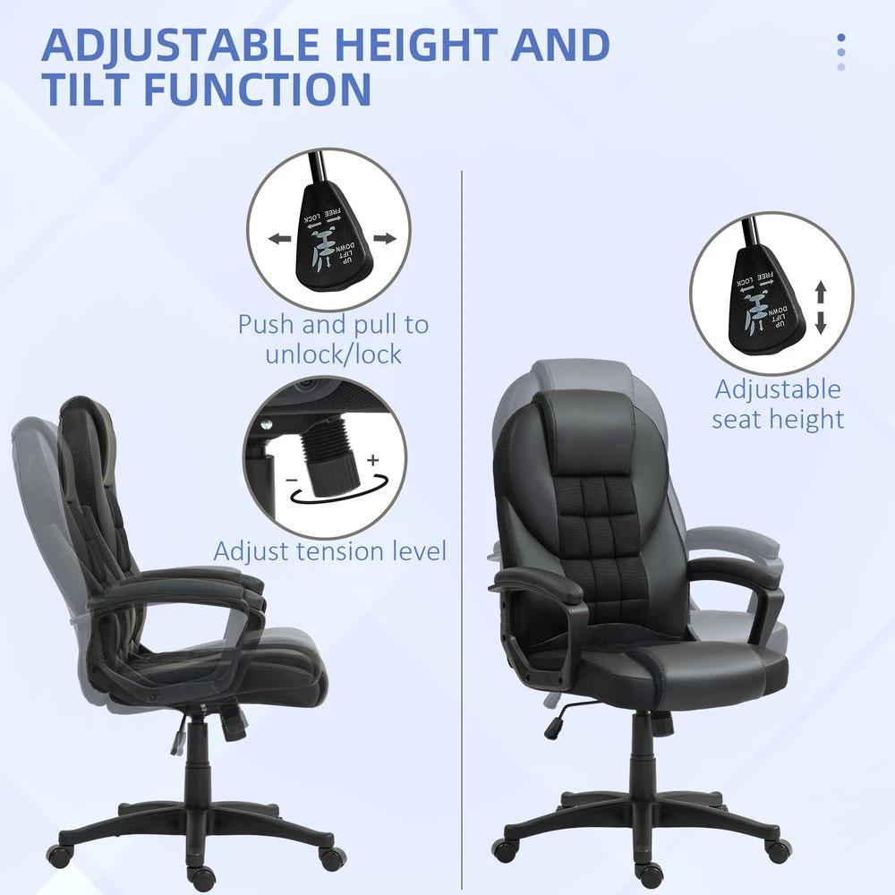 HOMCOM Executive Office Chair High Back Computer Chair with Armrests by HOMCOM