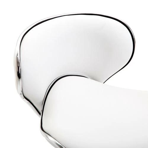 Office Chair Beauty Salon Rolling Technician Stool Chair Low Back White HOMCOM by HOMCOM