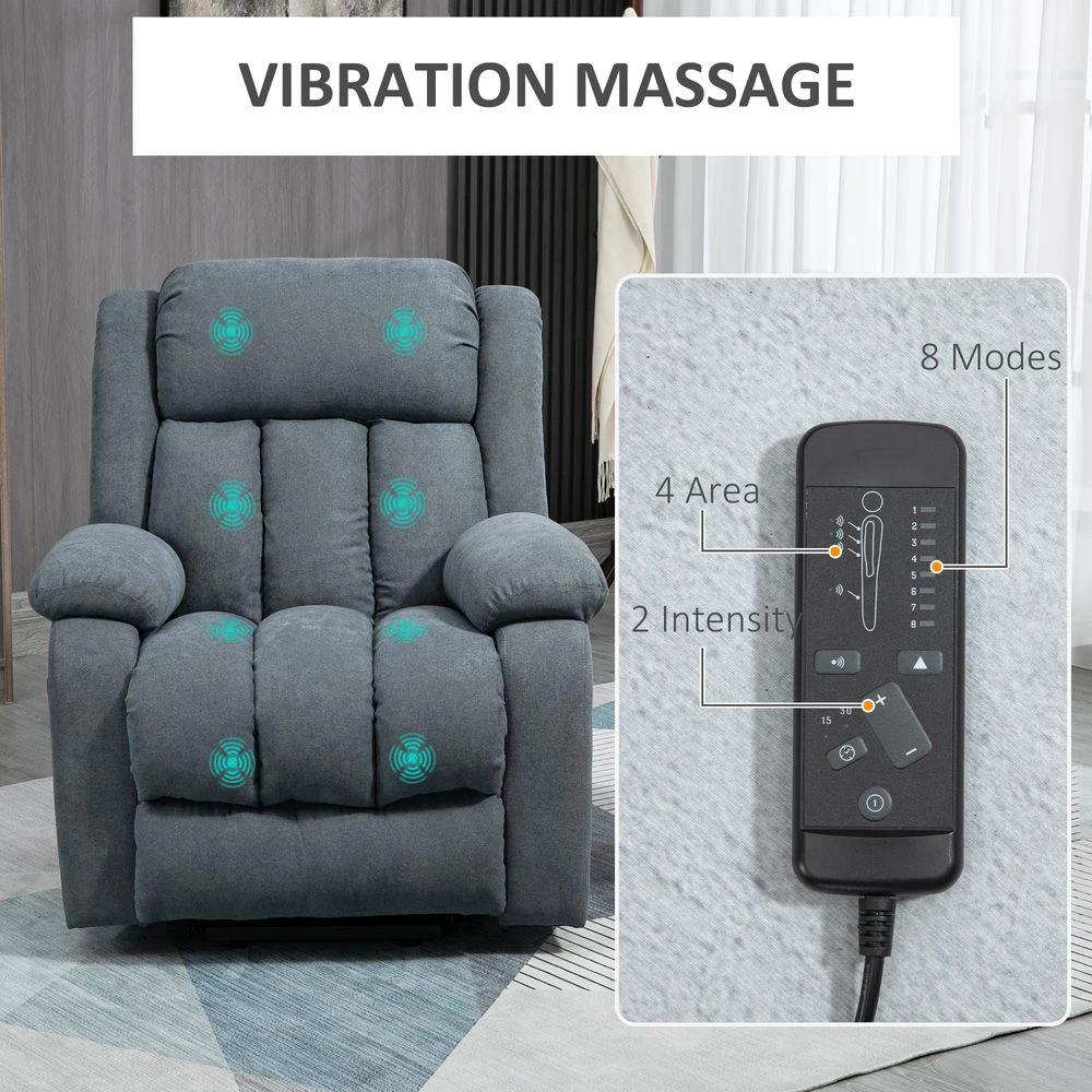Heavy Duty Riser and Recliner Chair Lift Chair for the Elderly Dark Grey by HOMCOM