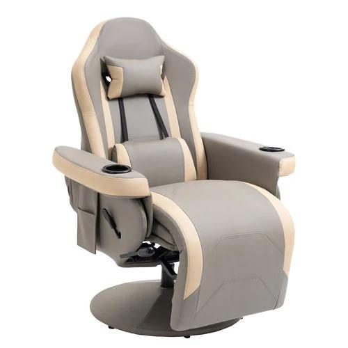 HOMCOM Manual Recliner Armchair PU Sofa Chair w/ Adjustable Leg Rest & 135� Reclining - Recliner