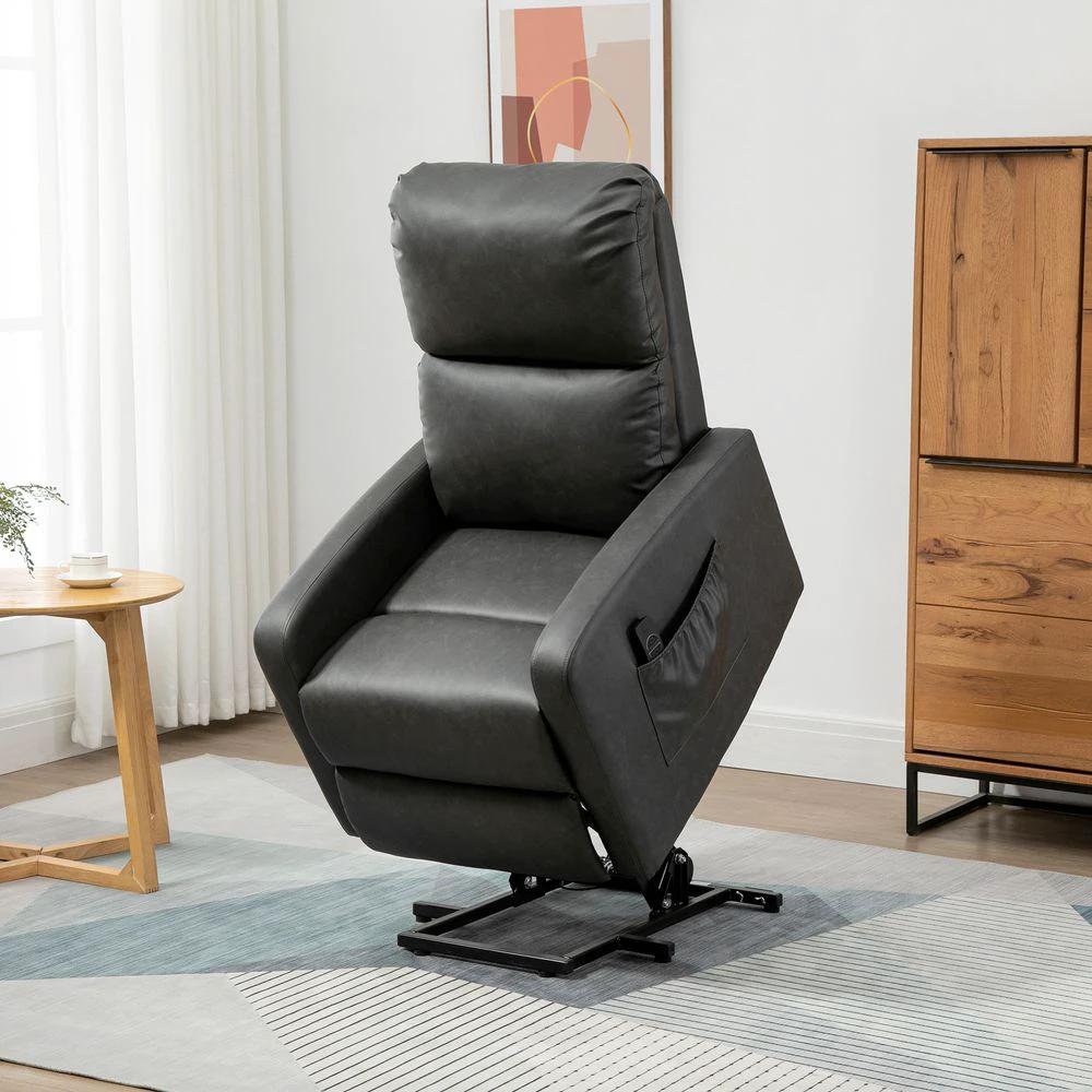 Riser and Recliner Chair, Lift Chair for Living Room w/ Remote, Grey by HOMCOM