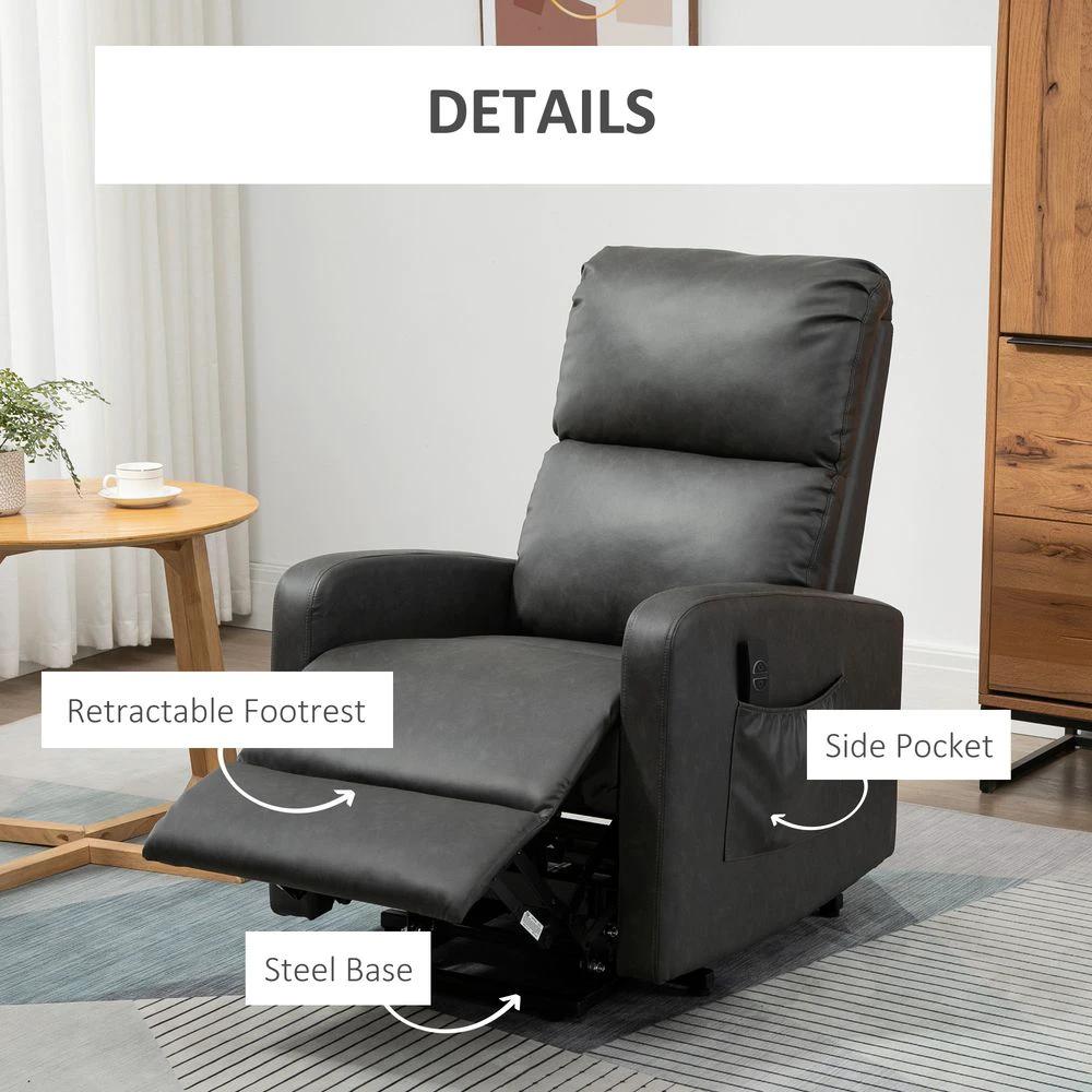 Riser and Recliner Chair, Lift Chair for Living Room w/ Remote, Grey by HOMCOM
