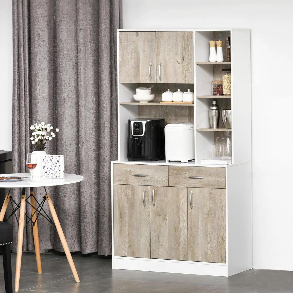 Kitchen Pantry Buffet Server Cabinet Sideboard, Bookcase Drawers 100x39x180cm by HOMCOM