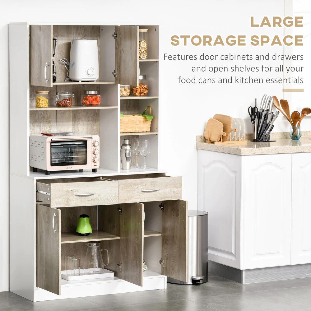 Kitchen Pantry Buffet Server Cabinet Sideboard, Bookcase Drawers 100x39x180cm by HOMCOM