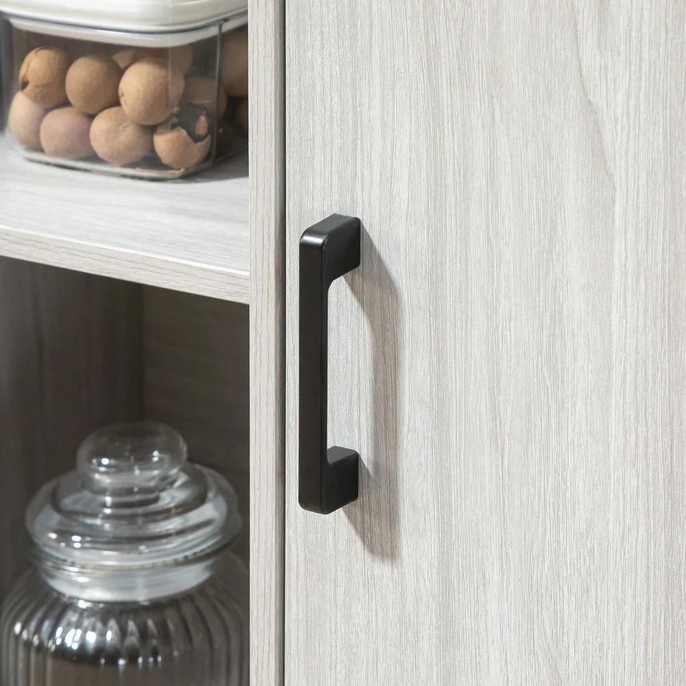 Sideboard, Steel Frame 2 Doors and Adjustable Shelves Light Grey by HOMCOM