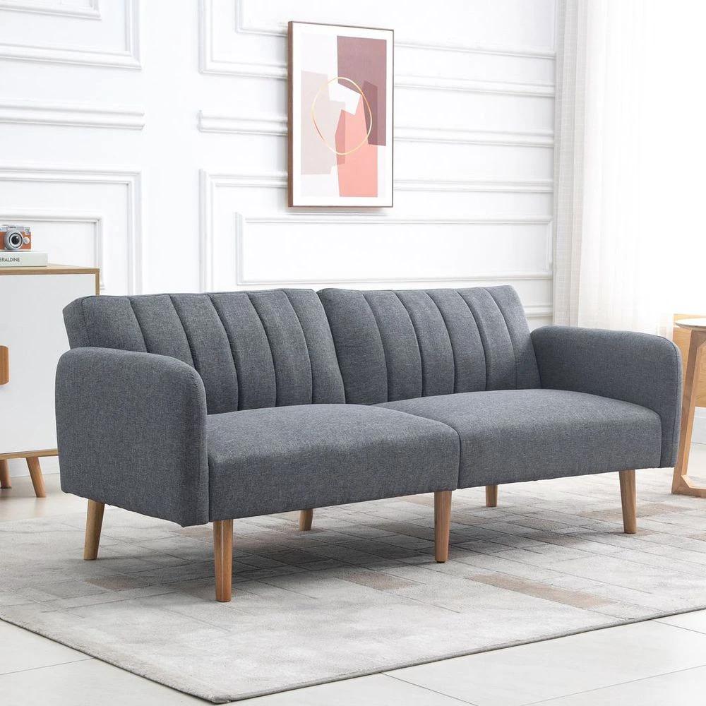 Two Seater Sofa Bed w/ Adjustable Backrest for Living Room, Guest Room by HOMCOM