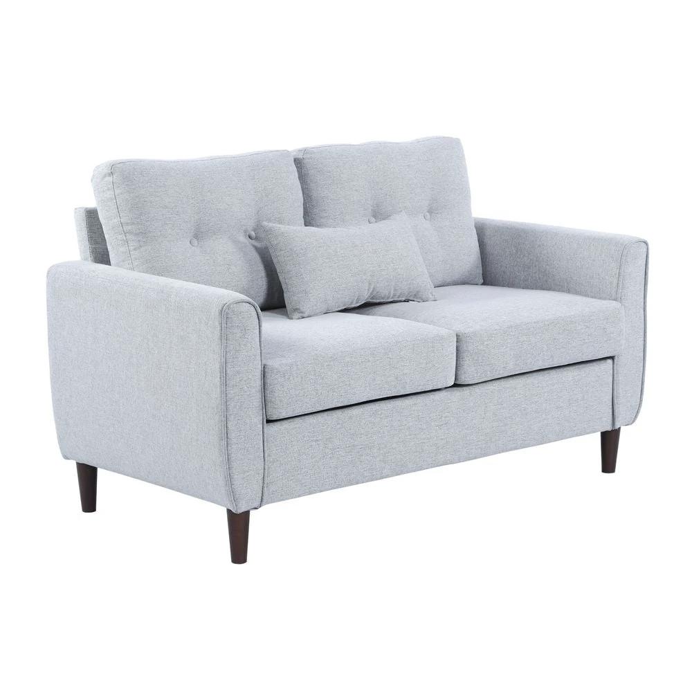 Modern Chic Loveseat with Armrest Spring Padding for Home Office by HOMCOM