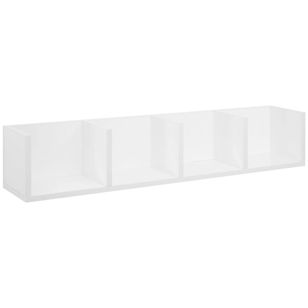 Multi-Media Wooden Shelf-White Home by HOMCOM