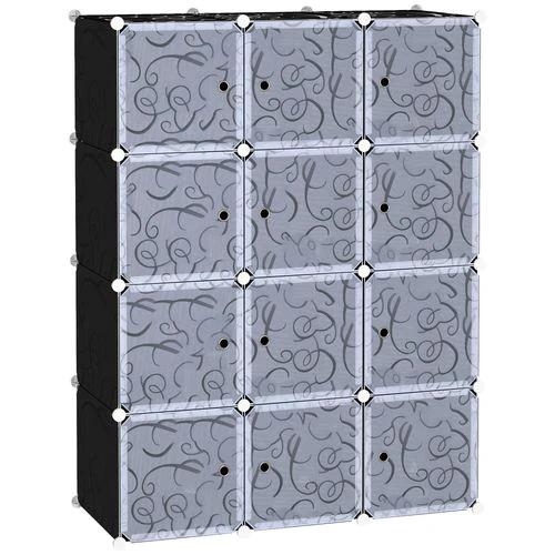 HOMCOM DIY Wardrobe Portable Interlocking Plastic Modular Closet Cube - Uncategorized Wardrobe