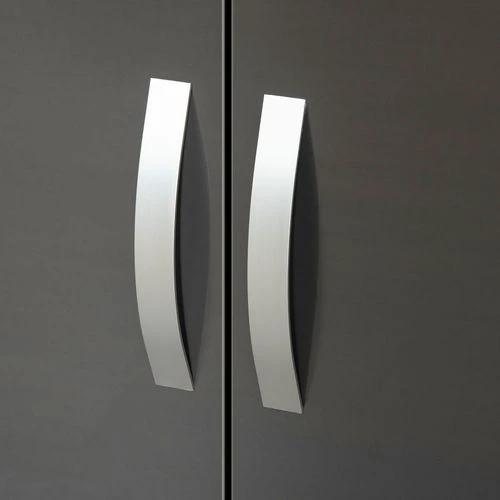 HOMCOM Modern Wardrobe Closet, Clothes Cabinet with High Glossing Door, Grey - Wardrobe