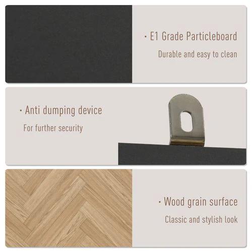 Wardrobe Cabinet Wood Grain 90x50x190cm-Grey/Oak by HOMCOM