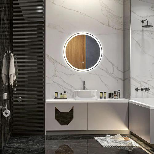 kleankin kleankin Dimmable Bathroom Mirror with LED Lights, 3 Colours, Defogging Film - Mirror