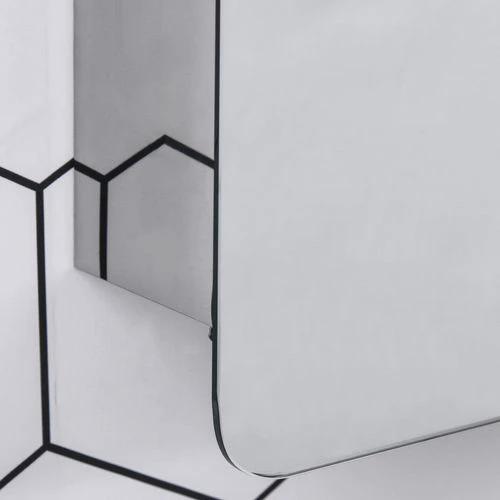 kleankin On-Wall Mounted Bathroom Storage Cabinet w/Sliding Mirror Door Steel Frame - Mirror