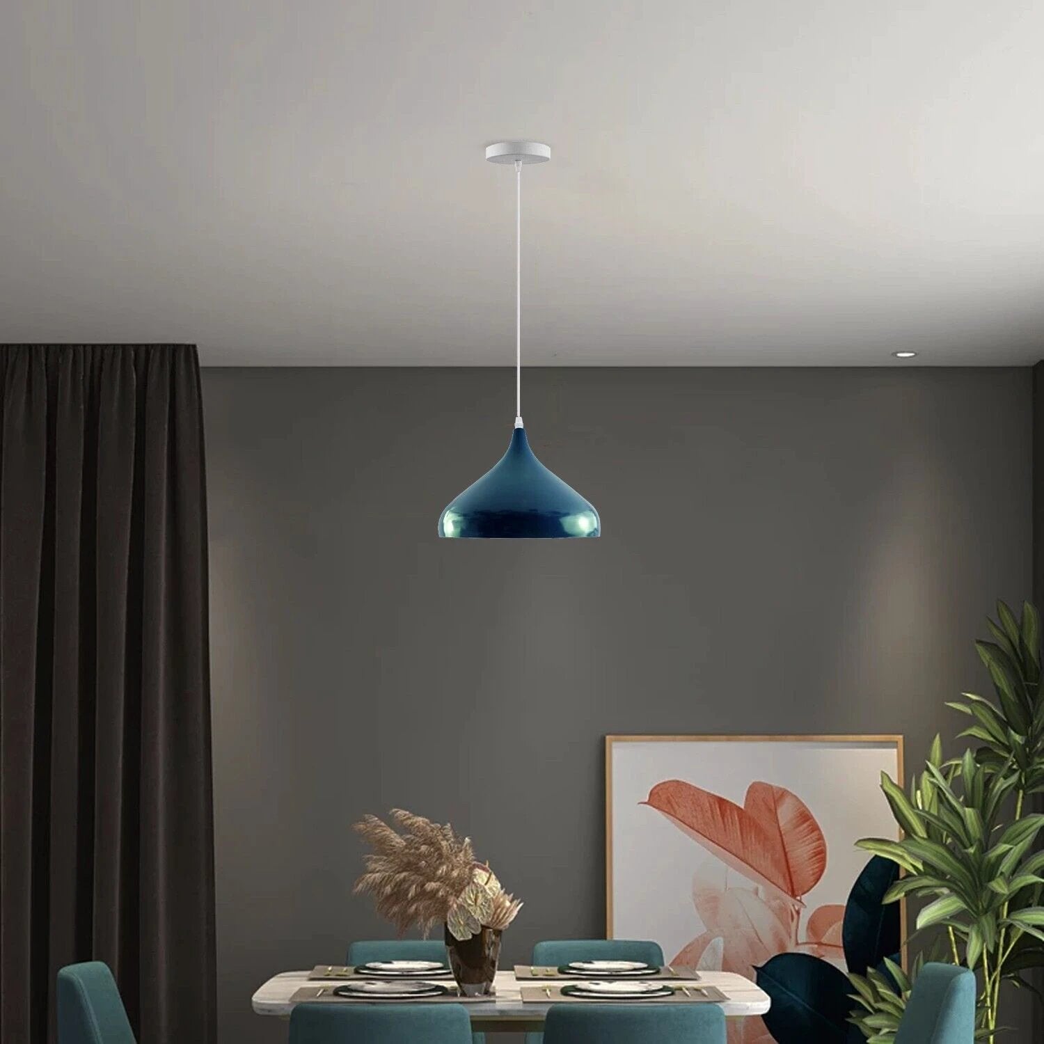 Ledsone E27 Retro Modern Vintage Metal Ceiling Pendant Light Industrial Pendant Light Shade - Pendant Lights