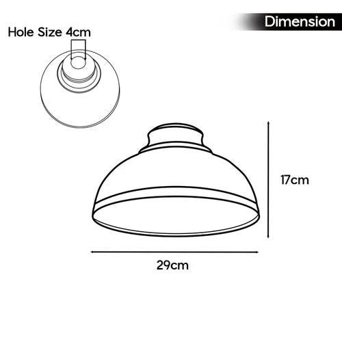 5 Pack vintage curvy shape burgundy lamp shade easy fit E27 base screw type industrial metal 29cm lamp light shades by LEDSONE