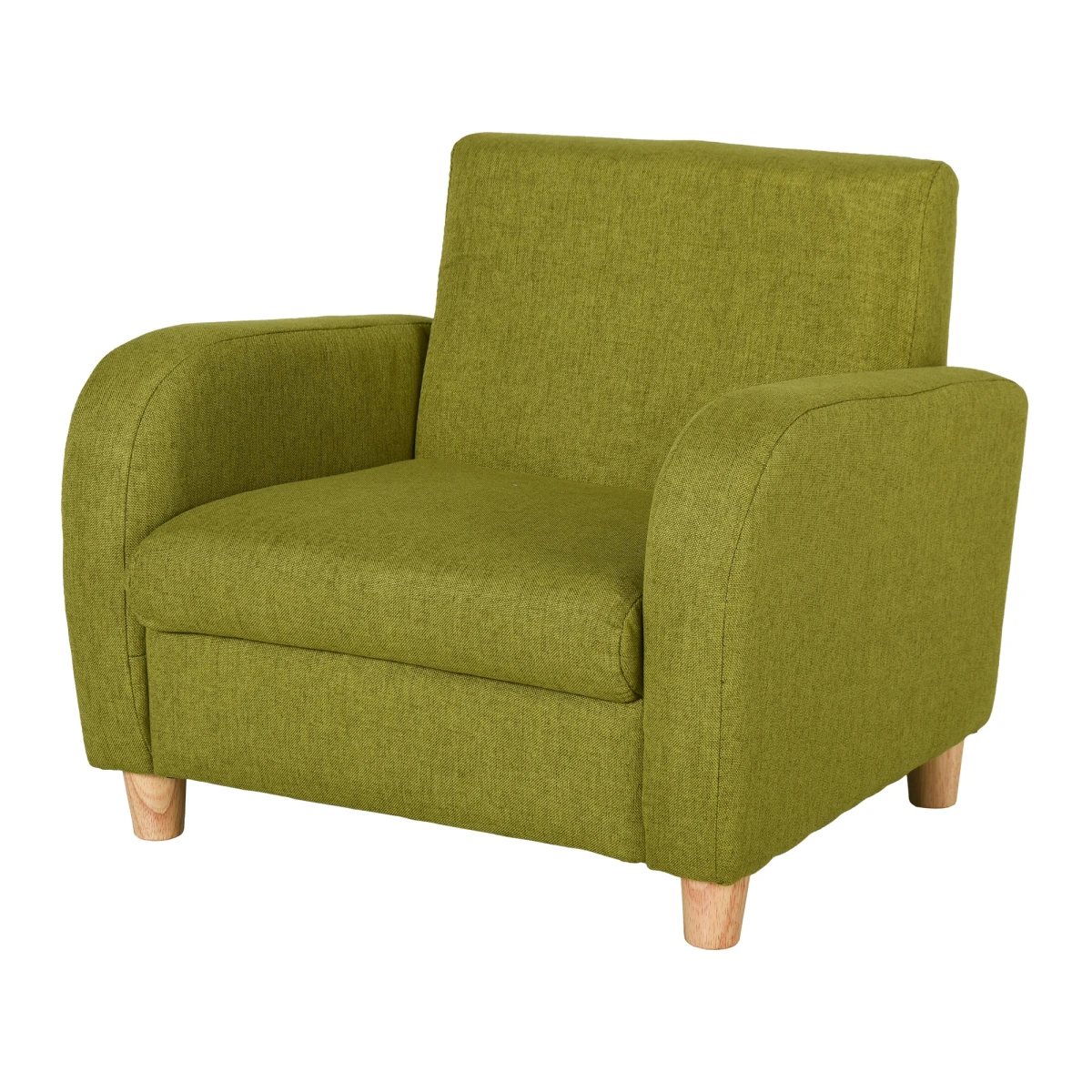 HOMCOM Armchair Wood Frame Padded Seat For Kids Bedroom - Armchair