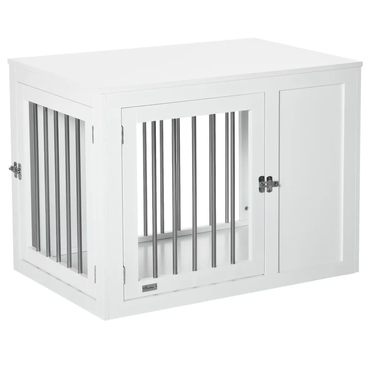 Unbranded Furniture-Style Dog Crate End Table w/ 2 Doors, for Medium Dogs Pawhut -