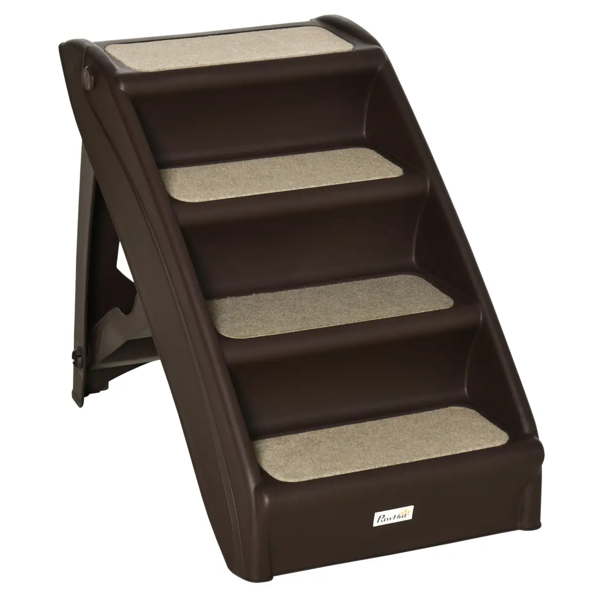 Unbranded Portable Dog Steps for Bed, Sofa Non-Slip Pet Stairs for Cats, Dogs - Brown - Dog Steps