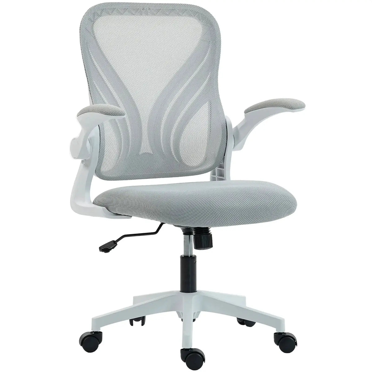 HOMCOM Mesh Office Chair with Foldable Backrest - Light Grey - from HOMCOM
