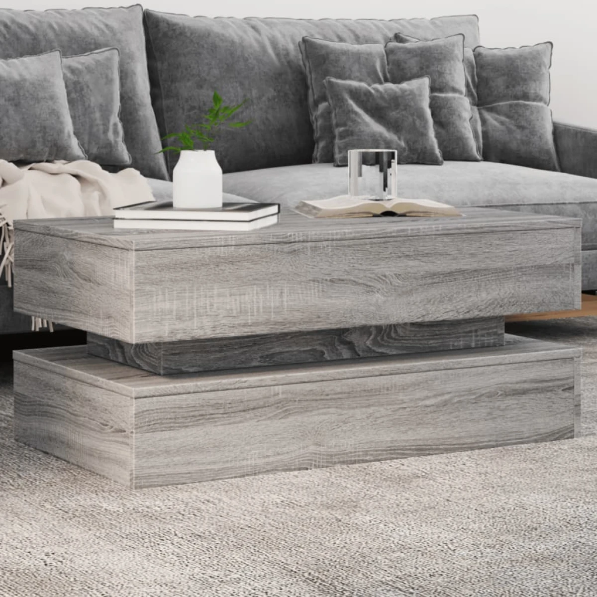 vidaXL VidaXL Coffee Table 90x50x40 cm LED Living Room - Coffee Table